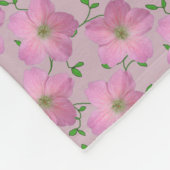 Couverture Polaire Fleur rose botanique de géranium sur toute couleur (Coin)