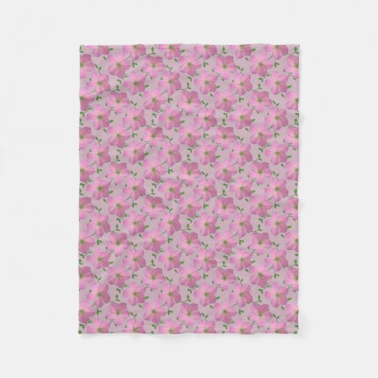 Couverture Polaire Fleur rose botanique de géranium sur toute couleur (Devant)