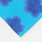 Couverture Polaire Fleur Rose de mousse bleu Motif sans couture sur (Coin)