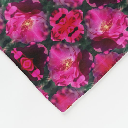 Couverture Polaire Fleur rose rose Abstraite (Coin)