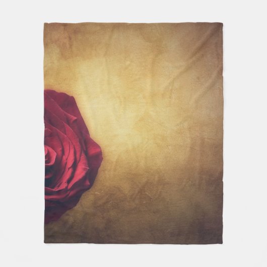 Couverture Polaire Fleur rose rose abstraite romantique (Devant)