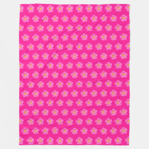 Couverture Polaire Fleur Rose rose Moss Motif sans couture sur
