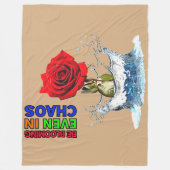 Couverture polaire Fleur Rose Rouge 3D ! (Devant)