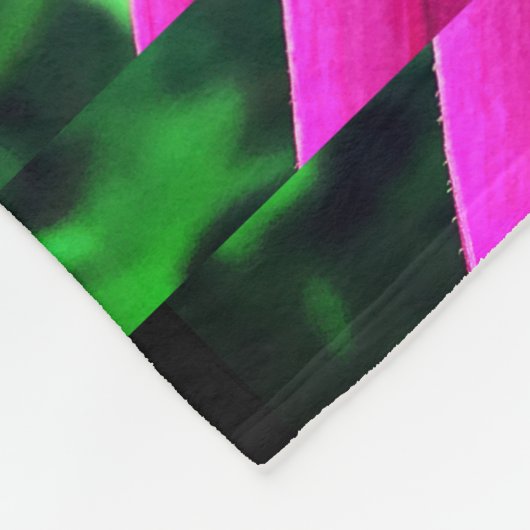 Couverture Polaire Fleur rose vive (Coin)