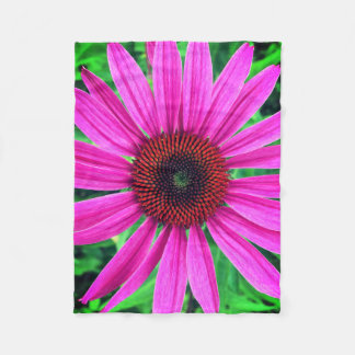 Couverture Polaire Fleur rose vive
