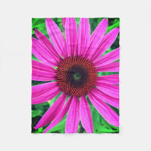 Couverture Polaire Fleur rose vive (Devant)
