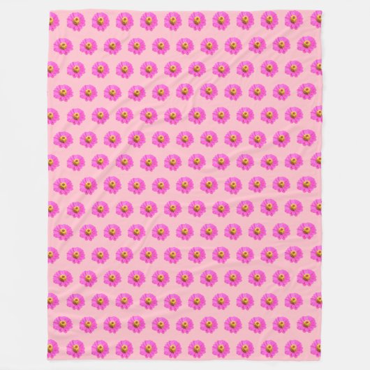 Couverture Polaire Fleur rose Zinnia Motif sans couture sur (Devant)