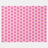Couverture Polaire Fleur rose Zinnia Motif sans couture sur (Devant (Horizontal))