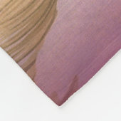 Couverture Polaire Fleur Rouge Avec Feuilles (Coin)