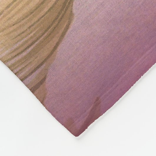 Couverture Polaire Fleur Rouge Avec Feuilles (Coin)