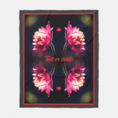 Couverture Polaire Fleur Rouge Dans Sunlight Abstrait Personnalisé (Devant)