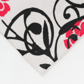 Couverture Polaire Fleur rouge Floral Illustration Motif Design (Coin)
