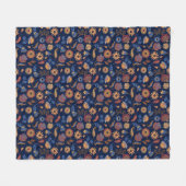 Couverture Polaire Fleur rustique folklorique (Devant (Horizontal))