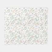 Couverture Polaire Fleur sauvage Boho (Devant (Horizontal))