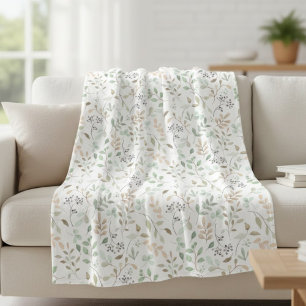 Couverture Polaire Fleur sauvage Boho