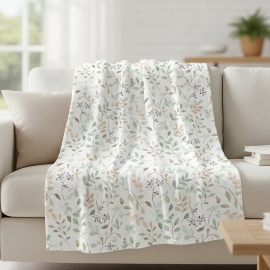 Couverture Polaire Fleur sauvage Boho