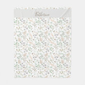 Couverture Polaire Fleur sauvage Boho Nom personnalisé (Devant)