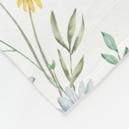 Couverture Polaire Fleur sauvage couleur bleu violet (Coin)