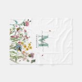 Couverture Polaire Fleur sauvage d'aquarelle Insectes Floral Spring G (Devant (Horizontal))