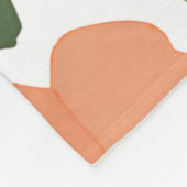 Couverture Polaire Fleur sauvage en terre cuite Boho rustique lancer  (Coin)