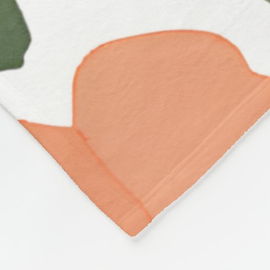 Couverture Polaire Fleur sauvage en terre cuite Boho rustique lancer (Coin)