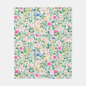 Couverture Polaire Fleur sauvage florale colorée (Devant)