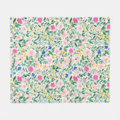 Couverture Polaire Fleur sauvage florale colorée (Devant (Horizontal))