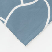 Couverture Polaire Fleur Sauvage Moderne Bleu Blanc (Coin)