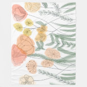 Couverture Polaire Fleur sauvage orange (Devant)