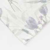 Couverture Polaire Fleur Sauvage Peu De Teinte Bleue Violette Nom Béb (Coin)