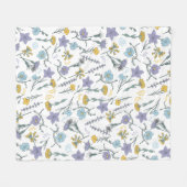 Couverture Polaire Fleur sauvage vintage (Devant (Horizontal))