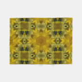 Couverture Polaire Fleur soleil éclate dorée (Devant (Horizontal))
