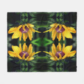Couverture Polaire Fleur Susan Black Eyed dépliant Motif (Devant (Horizontal))