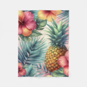 Couverture Polaire Fleur tropicale (Devant)