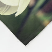 Couverture Polaire Fleur Tulipe Blanche Personnalisée Ajouter Votre P (Coin)