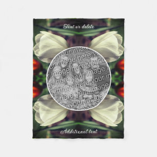 Couverture Polaire Fleur Tulipe Blanche Personnalisée Ajouter Votre P