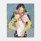 Couverture Polaire Fleur Vase fille (Devant)