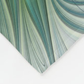 Couverture Polaire Fleur verte abstraite moderne fractale violette (Coin)