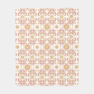 Couverture Polaire Fleur vintage Arrière - plan. Motif floral incolor