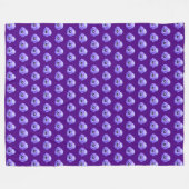 Couverture Polaire Fleur violet Pansy Motif sans couture sur (Devant (Horizontal))