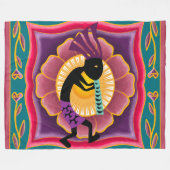 Couverture Polaire Fleur vive Sud-Ouest Kokopelli (Devant (Horizontal))
