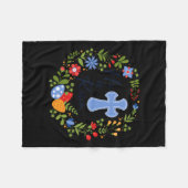 Couverture Polaire Fleur Wreath Il Est Ressuscité Jésus Christian Hap (Devant (Horizontal))