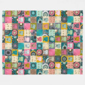 Couverture Polaire fleurit le patchwork (Devant (Horizontal))