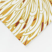 Couverture Polaire Fleuron Rétro : Art de la ligne florale inachevé (Coin)