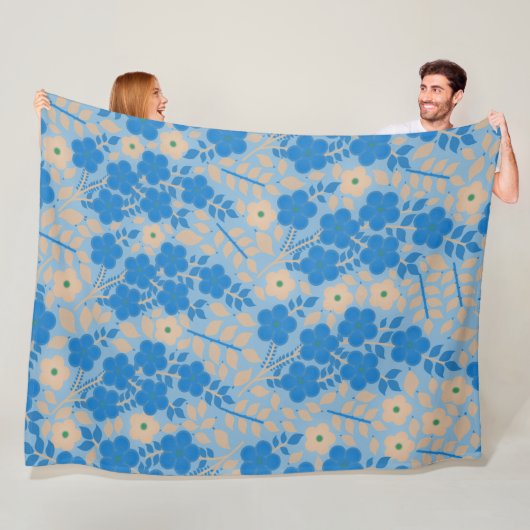 COUVERTURE POLAIRE FLEURS (En situation)