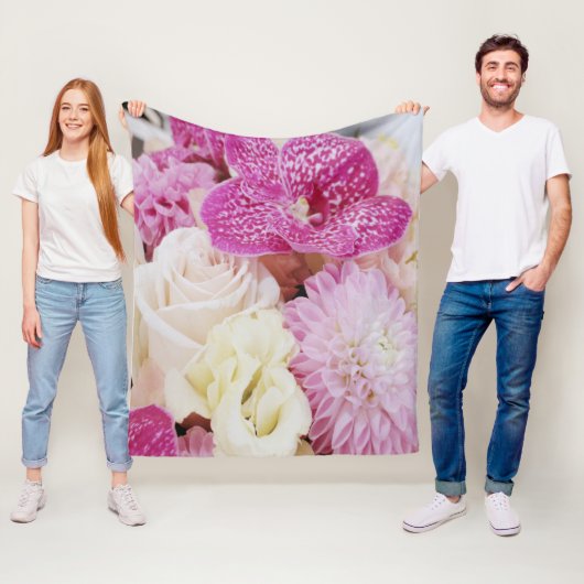 Couverture Polaire Fleurs (En situation)