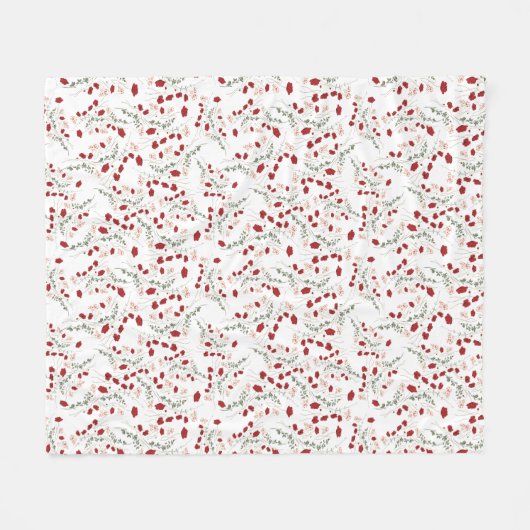 Couverture Polaire Fleurs (Devant (Horizontal))