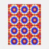 Couverture Polaire Fleurs Abstraites (Devant)