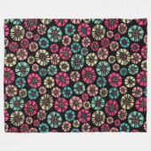 Couverture Polaire Fleurs Abstraites 031023 - Couleurs 01 (Devant (Horizontal))