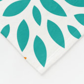 Couverture Polaire Fleurs abstraites colorées motif (Coin)